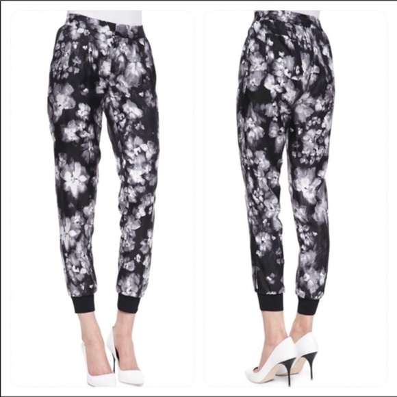 Rebecca Taylor Pants - Rebecca Taylor Silk Floral  Ghost Joggers Size 8